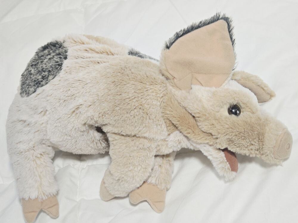 Folkmanis Grunting Pig Farm Full Body Hand Puppet Realistic Sound Retired Discon